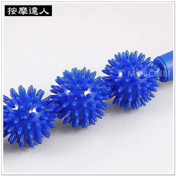 【摩邦比】台灣製三刺球滾輪按摩棒 瑜伽棒三滾輪按摩棒指壓按摩穴道身體滾輪瑜珈棒身體指壓按摩棒原始點-細節圖2