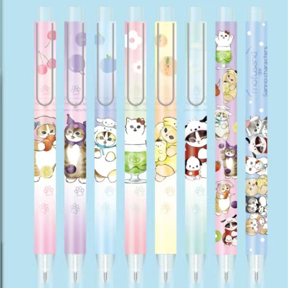 NO.1039 鯊魚貓 中性筆 按動 中性筆 k35限定考試 黑筆 0.5mm 快乾 速寫-細節圖2