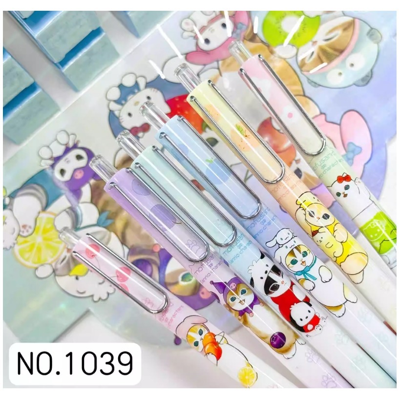 NO.1039 鯊魚貓 中性筆 按動 中性筆 k35限定考試 黑筆 0.5mm 快乾 速寫-規格圖6