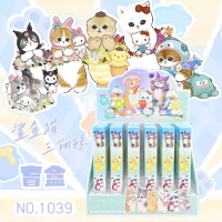 NO.1039 鯊魚貓 中性筆 按動 中性筆 k35限定考試 黑筆 0.5mm 快乾 速寫