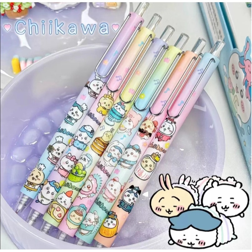 NO.1263 Chiikawa 吉伊卡哇 中性筆 按動 中性筆 k35限定考試 黑筆 0.5mm 快乾 速寫-細節圖2