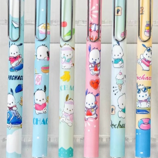 NO.1205 三麗鷗 帕恰狗 POCHACCO 中性筆 按動 中性筆 k35限定考試 黑筆 0.5mm 快乾 速寫-規格圖4