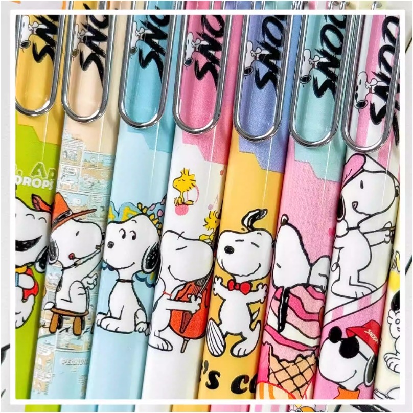 NO.611 史努比 SNOOPY 中性筆 按動 中性筆 k35限定考試 黑筆 0.5mm 快乾 速寫-細節圖4