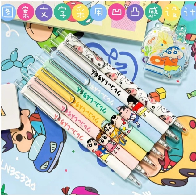 NO.040 蠟筆小新 小新 中性筆 按動 中性筆 k35限定考試 黑筆 0.5mm 快乾 速寫-細節圖4