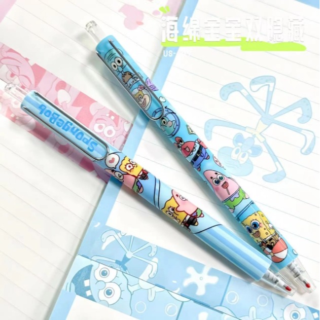 NO.609 海棉寶寶 中性筆 按動 中性筆 k35限定考試 黑筆 0.5mm 快乾 速寫-細節圖3