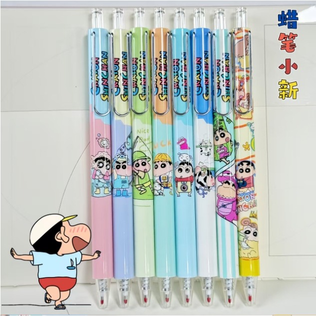 NO.610 蠟筆小新 小新 中性筆 按動 中性筆 k35限定考試 黑筆 0.5mm 快乾 速寫-細節圖2