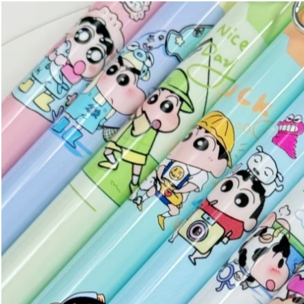 NO.610 蠟筆小新 小新 中性筆 按動 中性筆 k35限定考試 黑筆 0.5mm 快乾 速寫-規格圖5