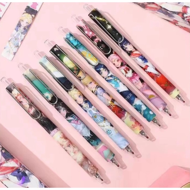 NO.1011 美少女戰士 中性筆 按動 中性筆 k35限定考試 黑筆 0.5mm 快乾 速寫-細節圖2