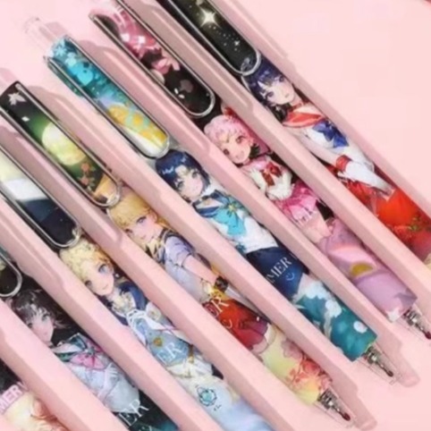 NO.1011 美少女戰士 中性筆 按動 中性筆 k35限定考試 黑筆 0.5mm 快乾 速寫-規格圖4