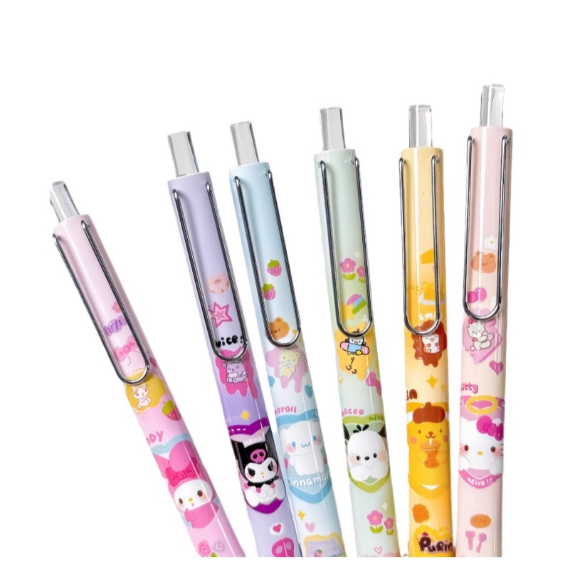 NO.1237 浮雕三麗鷗 中性筆 按動 中性筆 k35限定考試 黑筆 0.5mm 快乾 速寫-規格圖5