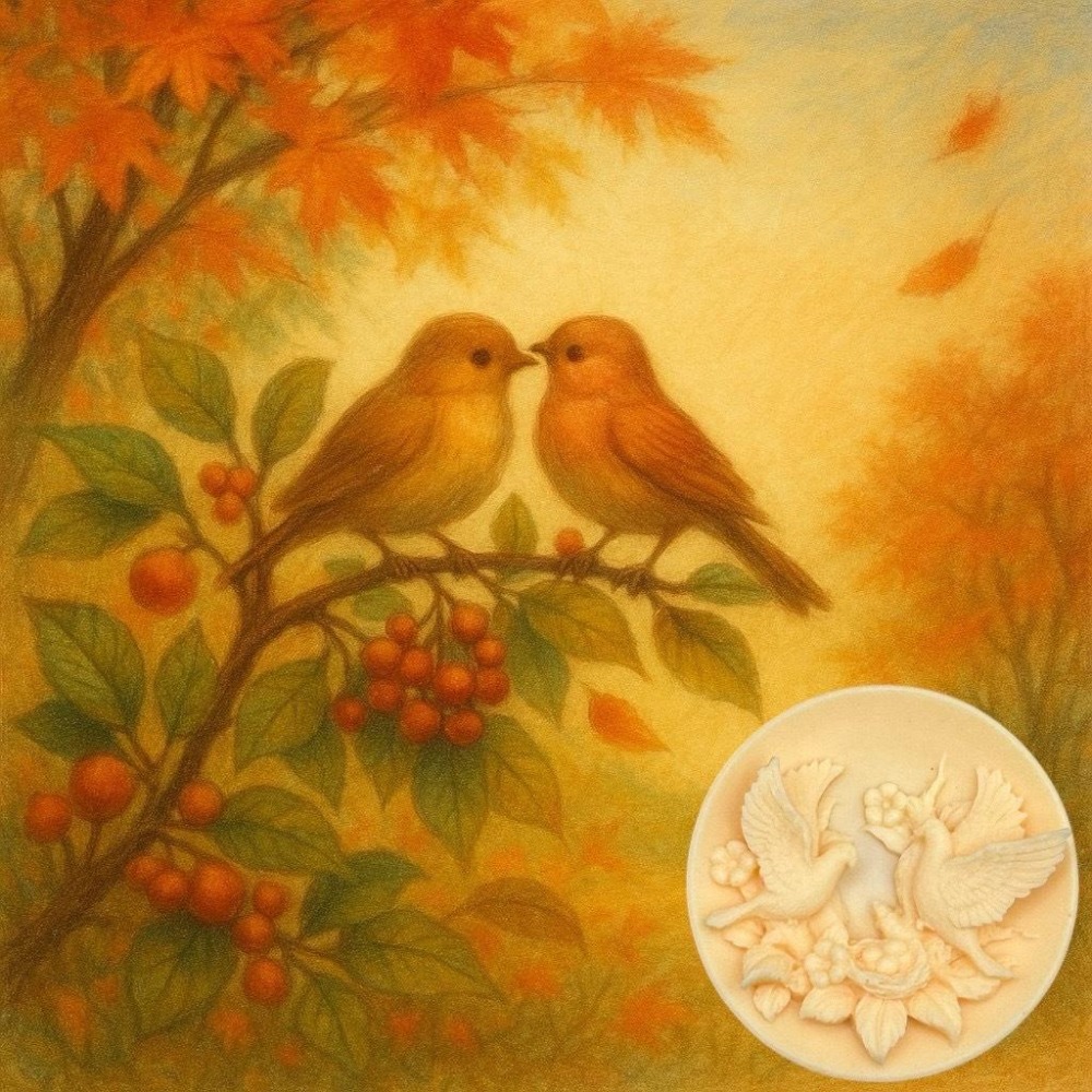 四季花語香氛皂 雙鳥花語明信片套組 台灣製造 快速出貨 文青風典藏禮贈 插畫收藏卡香氛皂#精油手工皂#洗手皂#防疫小物-細節圖6