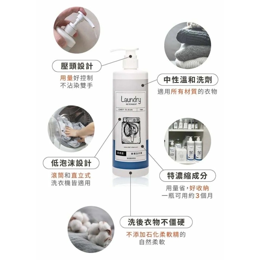 淨毒五郎 消臭洗衣精 750ml / 補充瓶 2000ml-細節圖6