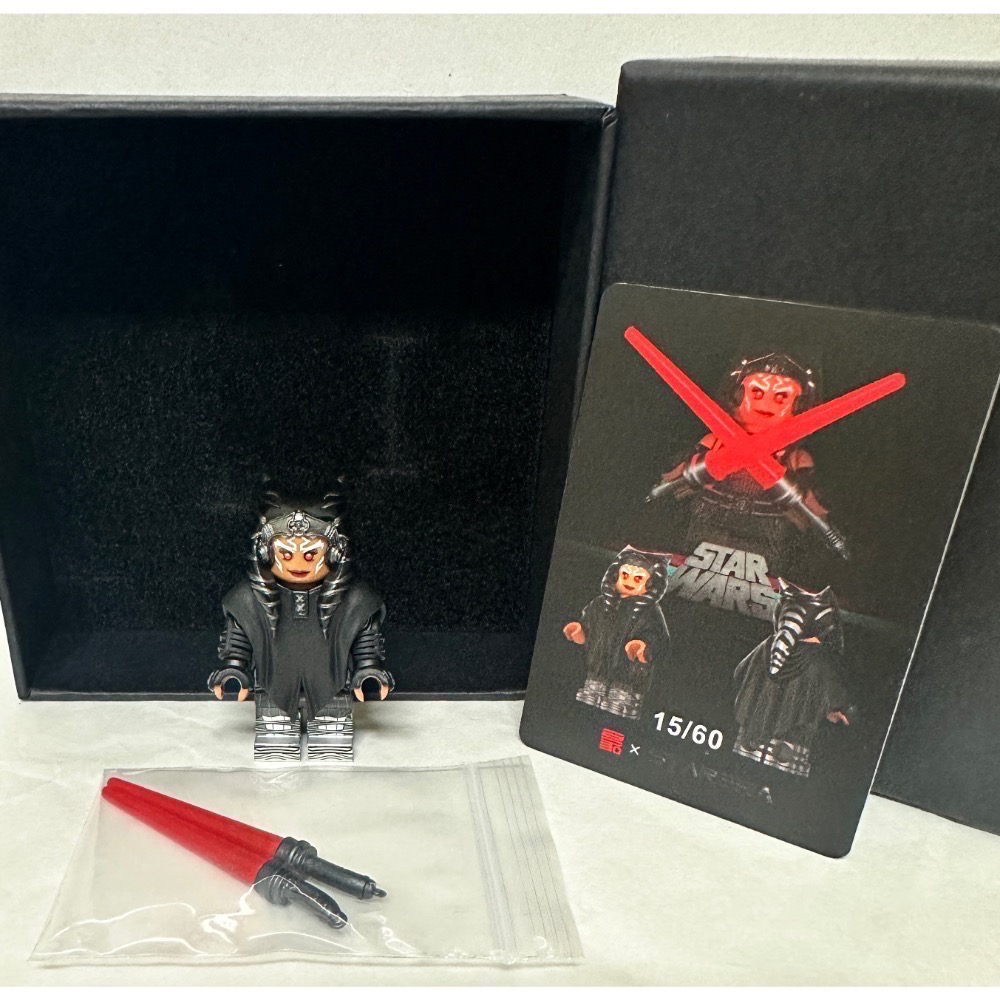 絕版稀有限量屌貨⚠️LCM x Howe brick “限量發行黑衣、白衣亞蘇卡”全新星戰人偶套組絕版推廣販售❤️-細節圖8