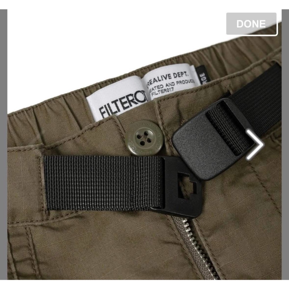 FILTER017抗撕裂不對稱錐形軍褲 全新含吊牌-細節圖4