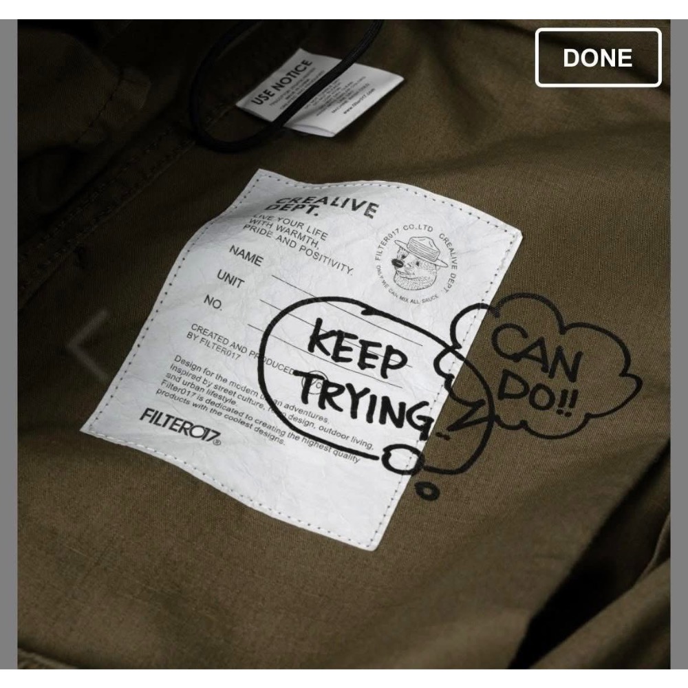 FILTER017抗撕裂不對稱錐形軍褲 全新含吊牌-細節圖5