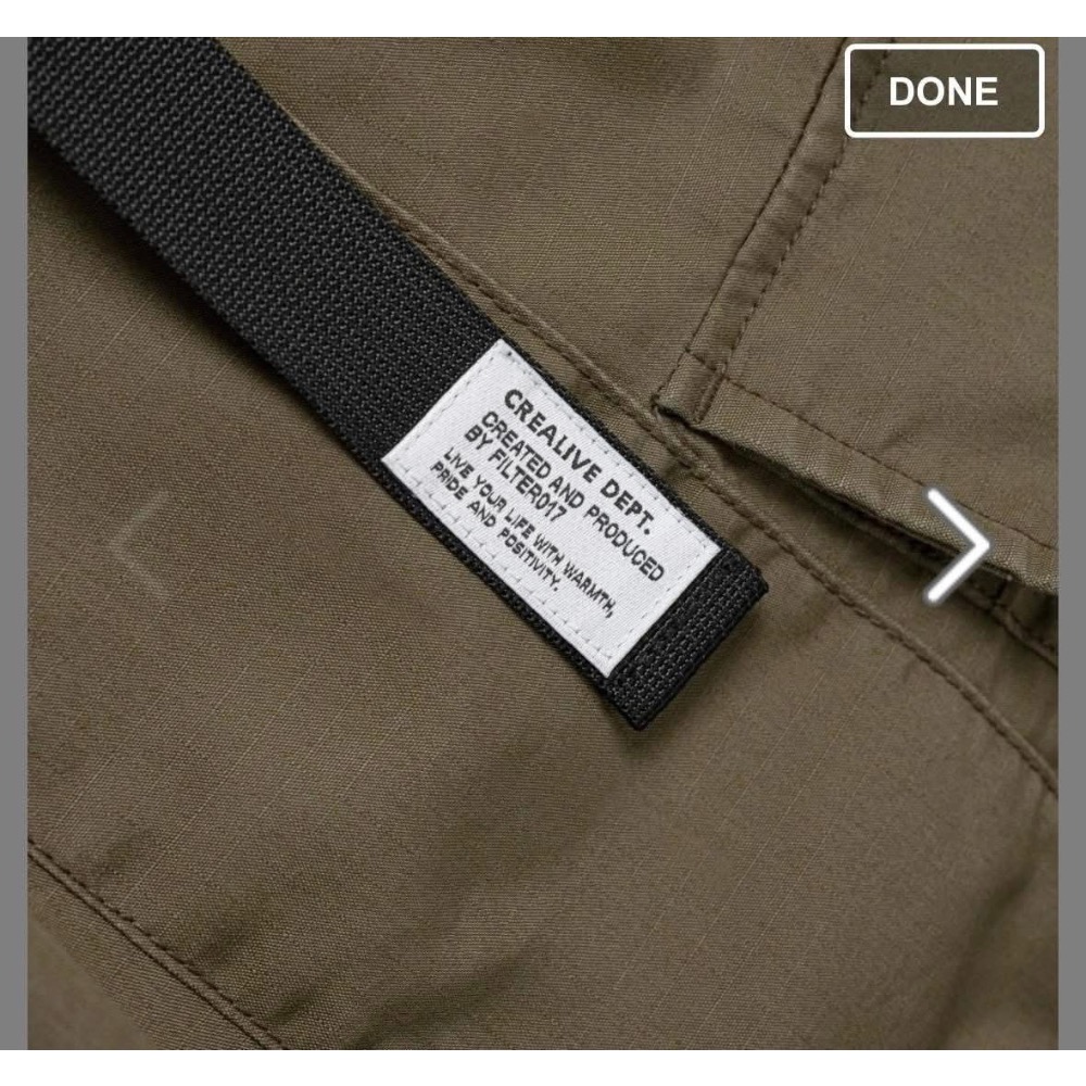 FILTER017抗撕裂不對稱錐形軍褲 全新含吊牌-細節圖6