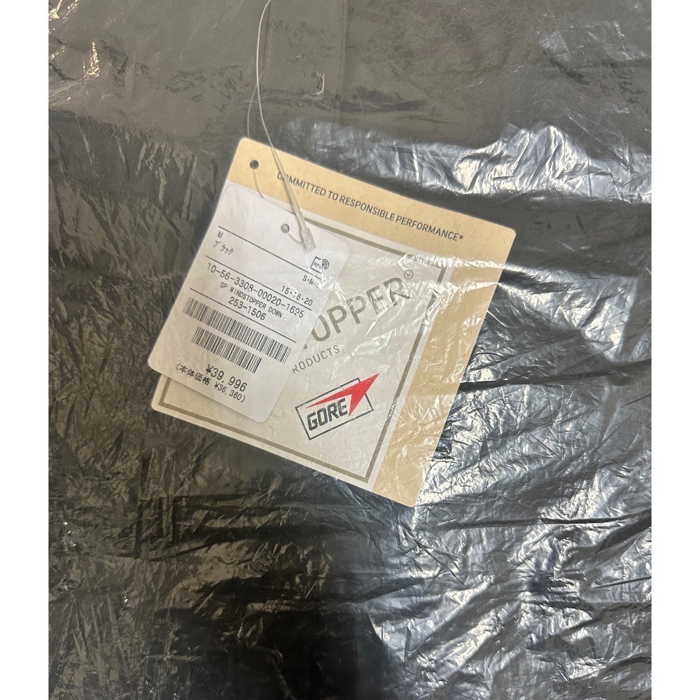 日線🇯🇵Plus Phenix別注GORE-TEX 黑WINDSTOPPER DOWN JACKET 全新含吊牌-細節圖6