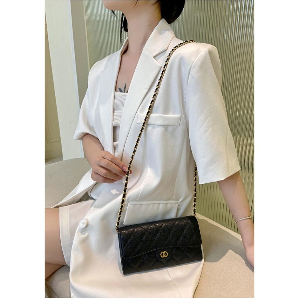 💙現貨 皮革金屬麻花鏈條背帶 小香風包包背帶 手機掛繩掛鍊証件背帶掛脖吊繩 斜背帶頸掛繩 多功能長鍊/長鏈背帶-細節圖3