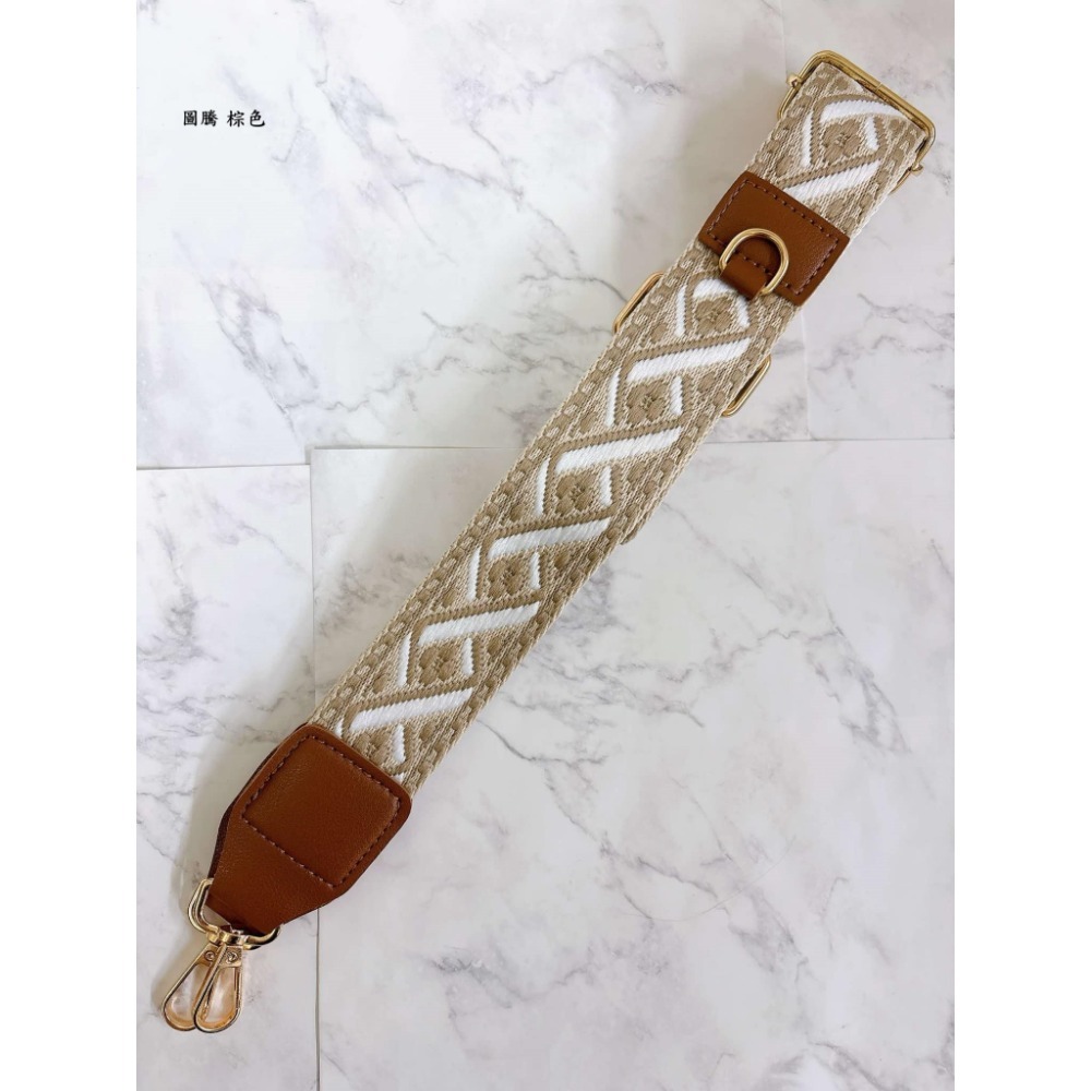♥kiki choc♥韓 多功能二合一 點點方格/圖騰刺繡包包背帶可拆卸替換側揹帶/斜揹帶 刺繡圖騰麻將包帶手機背帶-規格圖8