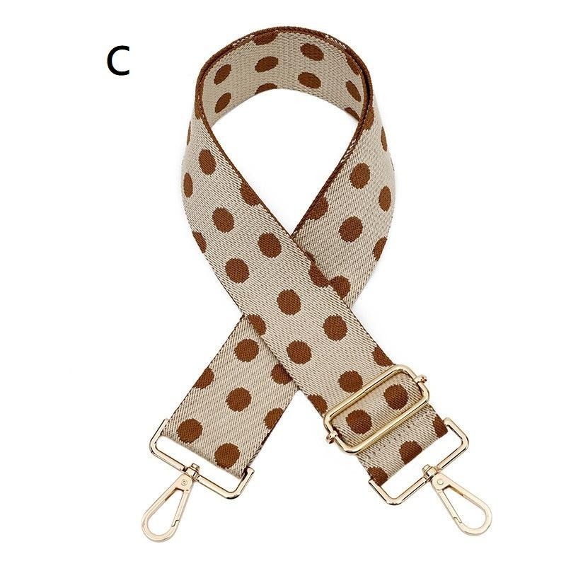 ♥韓 超寬版百搭可愛滿版點點圓點包包背帶肩揹帶/寬背帶/斜揹帶/寬肩帶/側背帶MJ焦糖奶茶波點-細節圖4