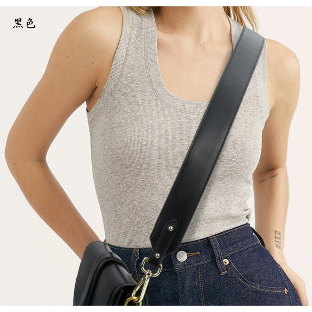 韓 寬版平紋真皮質感包包背帶替換可拆卸肩揹帶/無扣環寬背帶/斜揹帶/寬肩帶/側背帶MKstrapyou-細節圖3