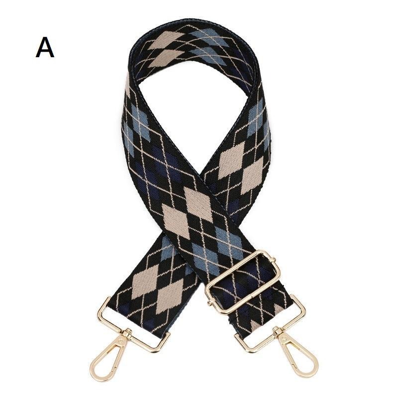 ♥韓 超寬版百搭拼色撞色菱格紋 包包背帶肩揹帶/寬背帶/斜揹帶/寬肩帶/側背帶MJ/手機包背帶-細節圖2