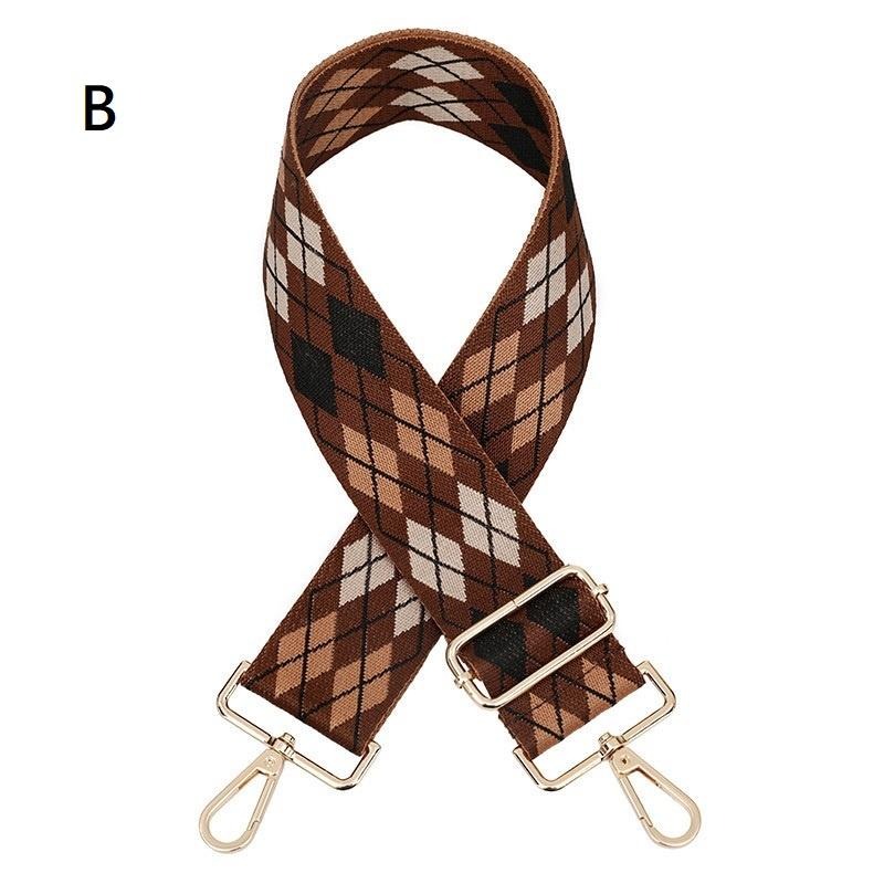 ♥韓 超寬版百搭拼色撞色菱格紋 包包背帶肩揹帶/寬背帶/斜揹帶/寬肩帶/側背帶MJ/手機包背帶-細節圖3