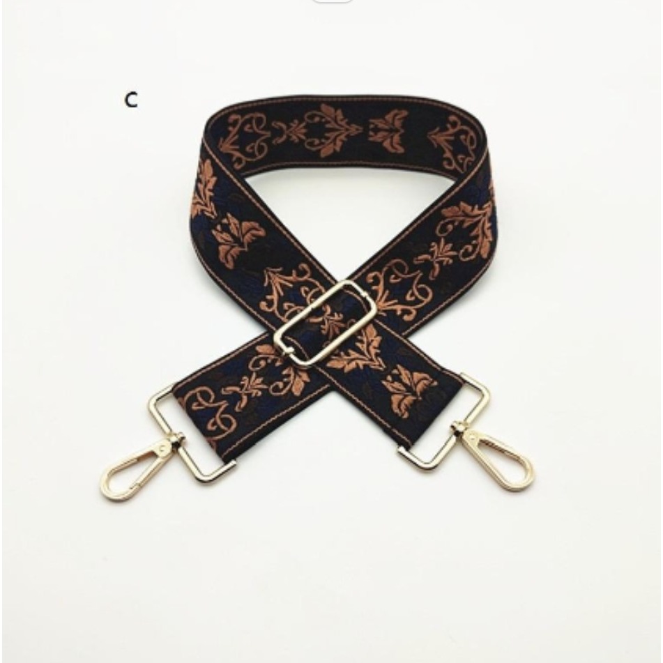 5CM超寬背帶 滿版宮廷刺繡圖騰包包背帶肩揹帶/寬背帶/斜揹帶/超寬版肩帶 包包揹帶 MJMK-規格圖1