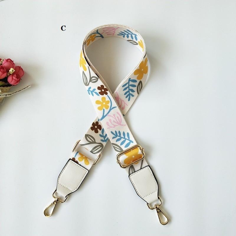 韓 滿版花朵 皮革包包背帶肩揹帶/寬背帶/斜揹帶/寬肩帶 包包揹帶 減壓背帶-細節圖5