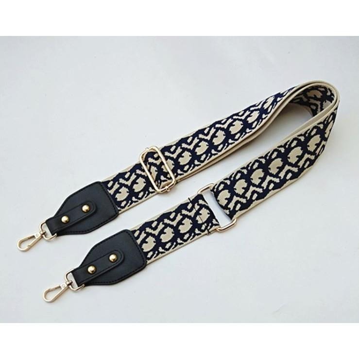 💙超寬版背帶 韓版滿版刺繡圖騰配皮革包包背帶肩揹帶/寬背帶/斜揹帶/超寬版肩帶 包包背帶 Mkcoach-細節圖3