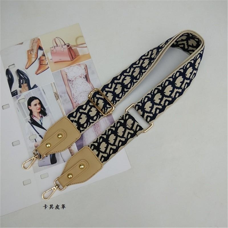 💙超寬版背帶 韓版滿版刺繡圖騰配皮革包包背帶肩揹帶/寬背帶/斜揹帶/超寬版肩帶 包包背帶 Mkcoach-細節圖7