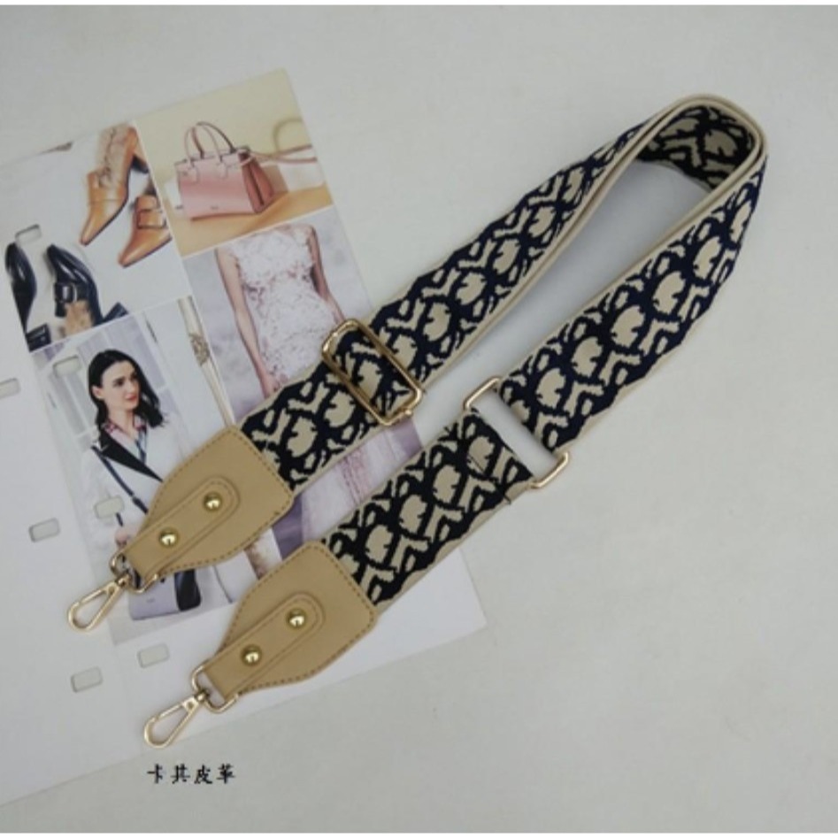 💙超寬版背帶 韓版滿版刺繡圖騰配皮革包包背帶肩揹帶/寬背帶/斜揹帶/超寬版肩帶 包包背帶 Mkcoach-規格圖9