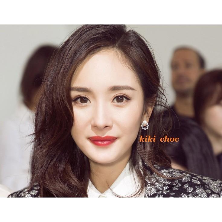 ♥ 韓*S925銀飾* 閃亮細緻水鑽花圈/圓圈/圈圈綴珍珠耳環  明星款-細節圖3