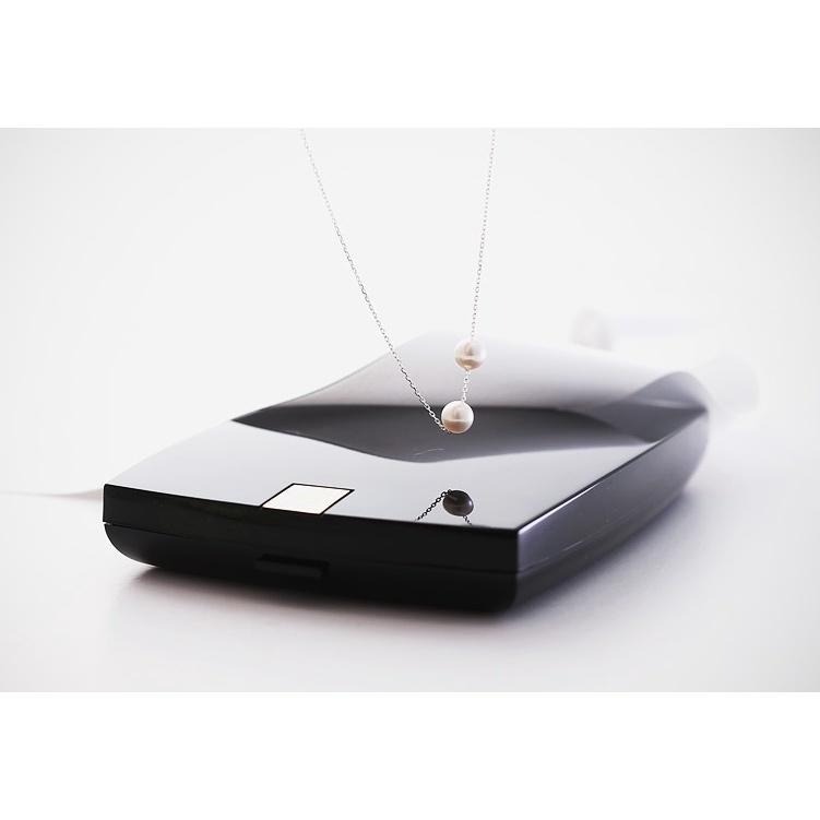 ♥ kiki choc ♥ *鈦鋼材質*雙珍珠 單顆珍珠墜鎖骨項鍊短鍊 韓劇孔孝真類似同款-細節圖5