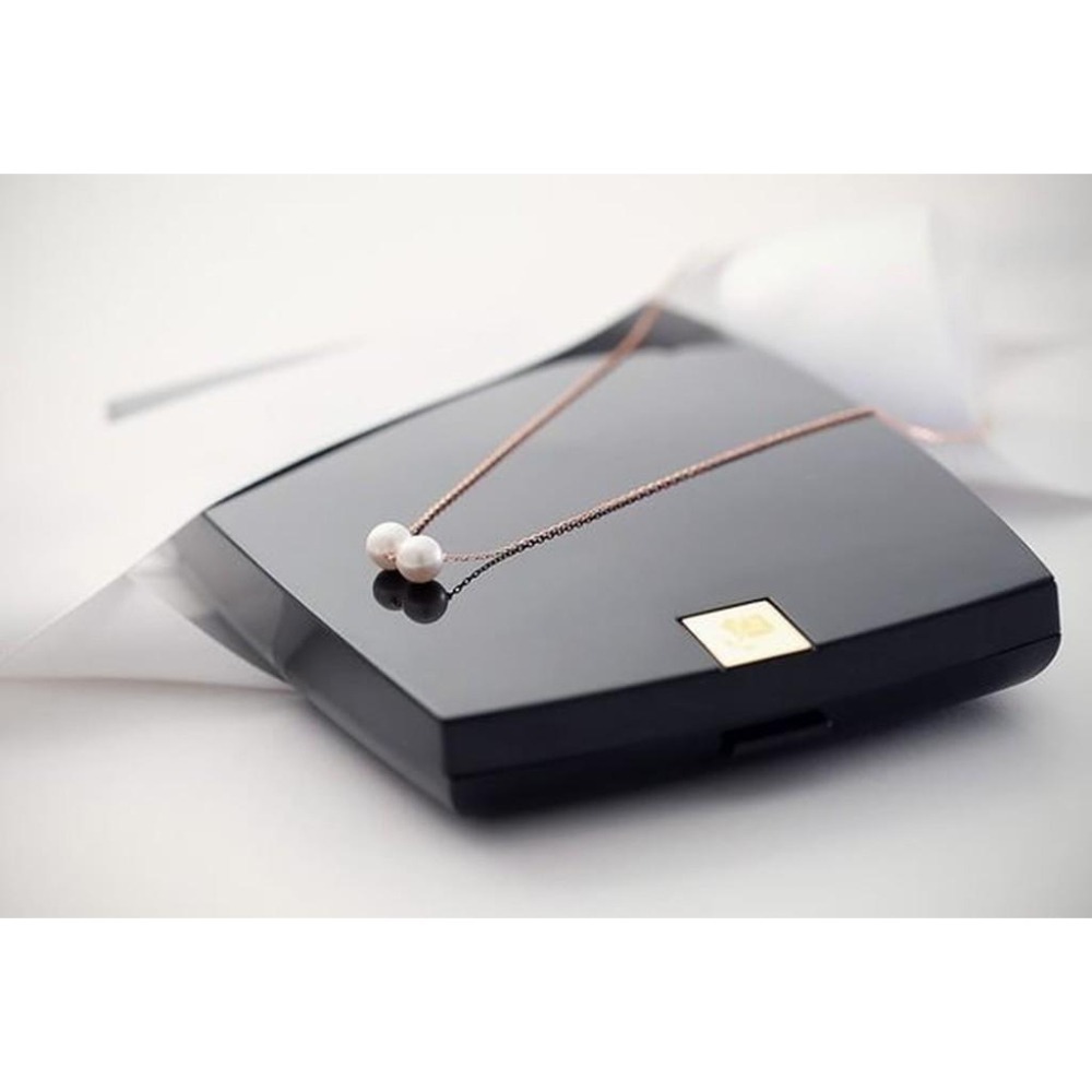 ♥ kiki choc ♥ *鈦鋼材質*雙珍珠 單顆珍珠墜鎖骨項鍊短鍊 韓劇孔孝真類似同款-細節圖8