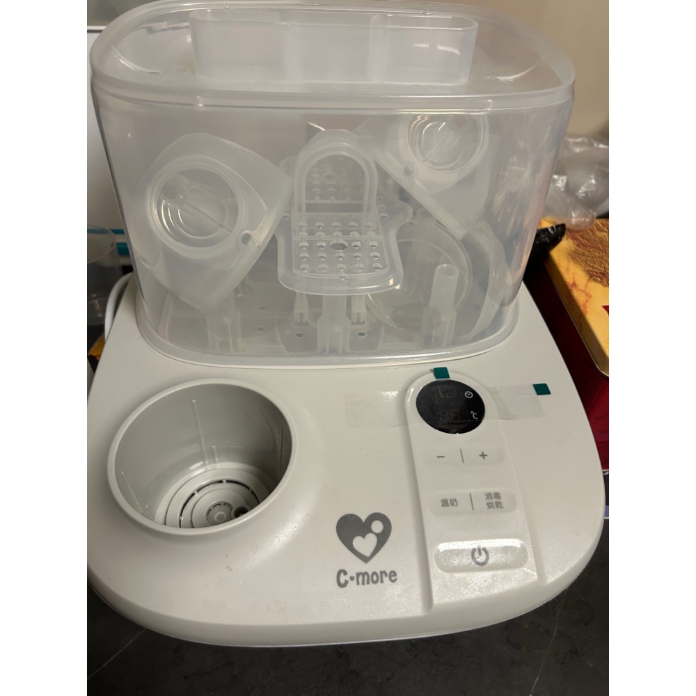 新貝樂Cmore K2高效能溫奶消毒烘乾鍋 (三合一溫奶器+蒸氣消毒鍋) 二手9成新-細節圖2