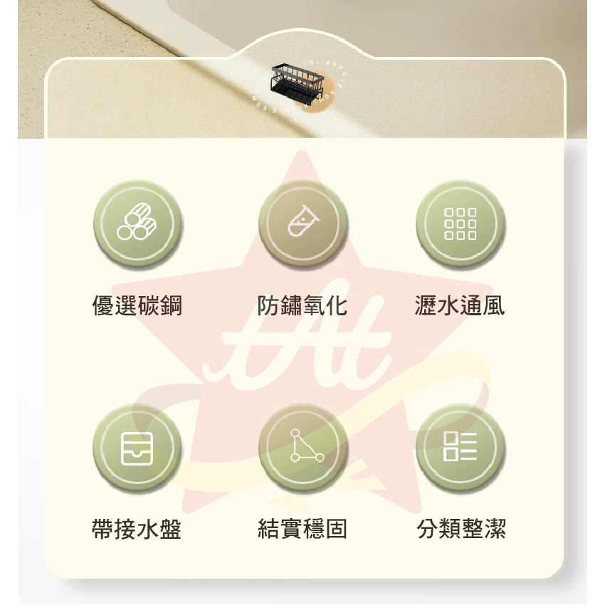 台灣現貨🔥 廚房置物瀝水架 菜瓜布瀝水架 海綿瀝水架 水槽瀝水架 水槽置物架 廚房收納架 菜瓜布架-細節圖3