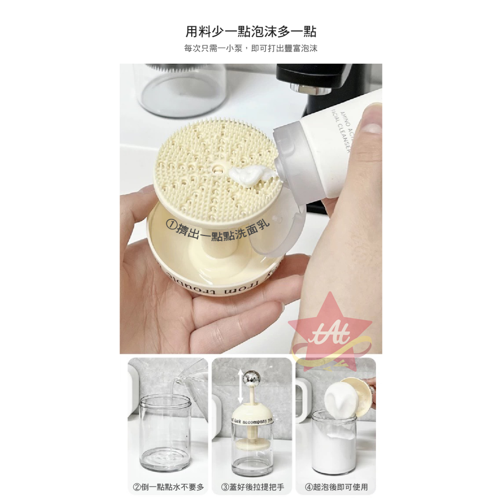 台灣現貨🔥 手動按壓起泡器 洗面乳打泡器 洗面乳起泡器 打泡機 潔面慕斯起泡瓶 洗髮精沐浴乳泡沫神器 自動回彈-細節圖4