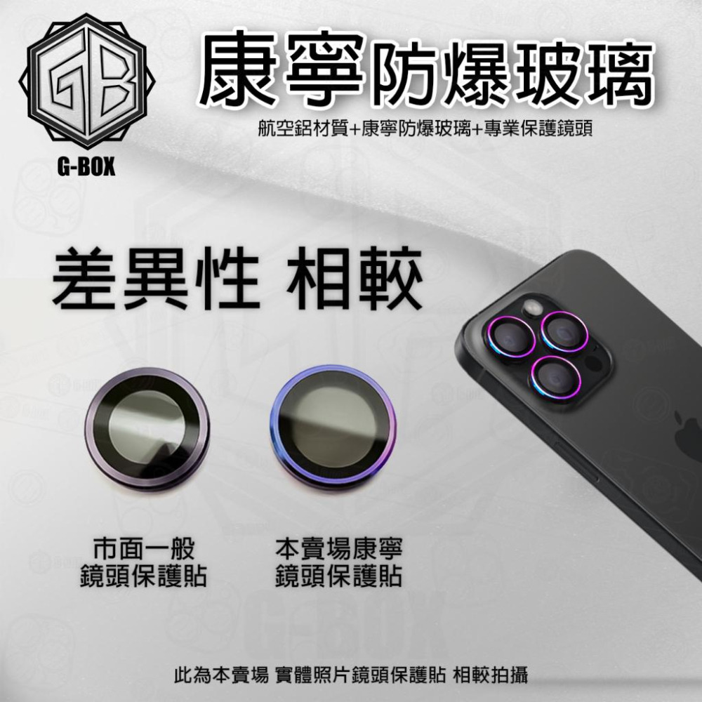 G-BOX iPhone 15 康寧玻璃鏡頭貼 9H 康寧玻璃 鏡頭保護貼-細節圖3