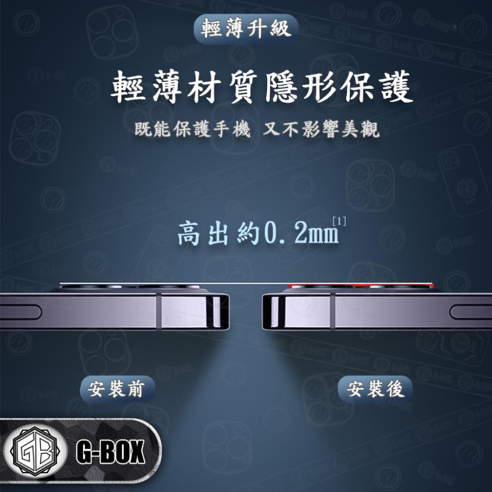 G-BOX iPhone 14 滿版 鏡頭保護貼 9H 鋼化玻璃 全覆蓋鎧甲鏡頭貼-細節圖5