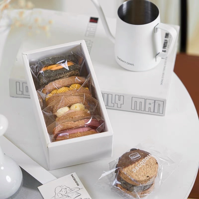 『Mi烘培』清新緞帶手提包裝紙盒 達克瓦茲盒 月餅盒 牛軋糖 餅乾盒 太妃糖 雪花酥 點心盒 糯米船 年節禮盒 糖果盒-細節圖2