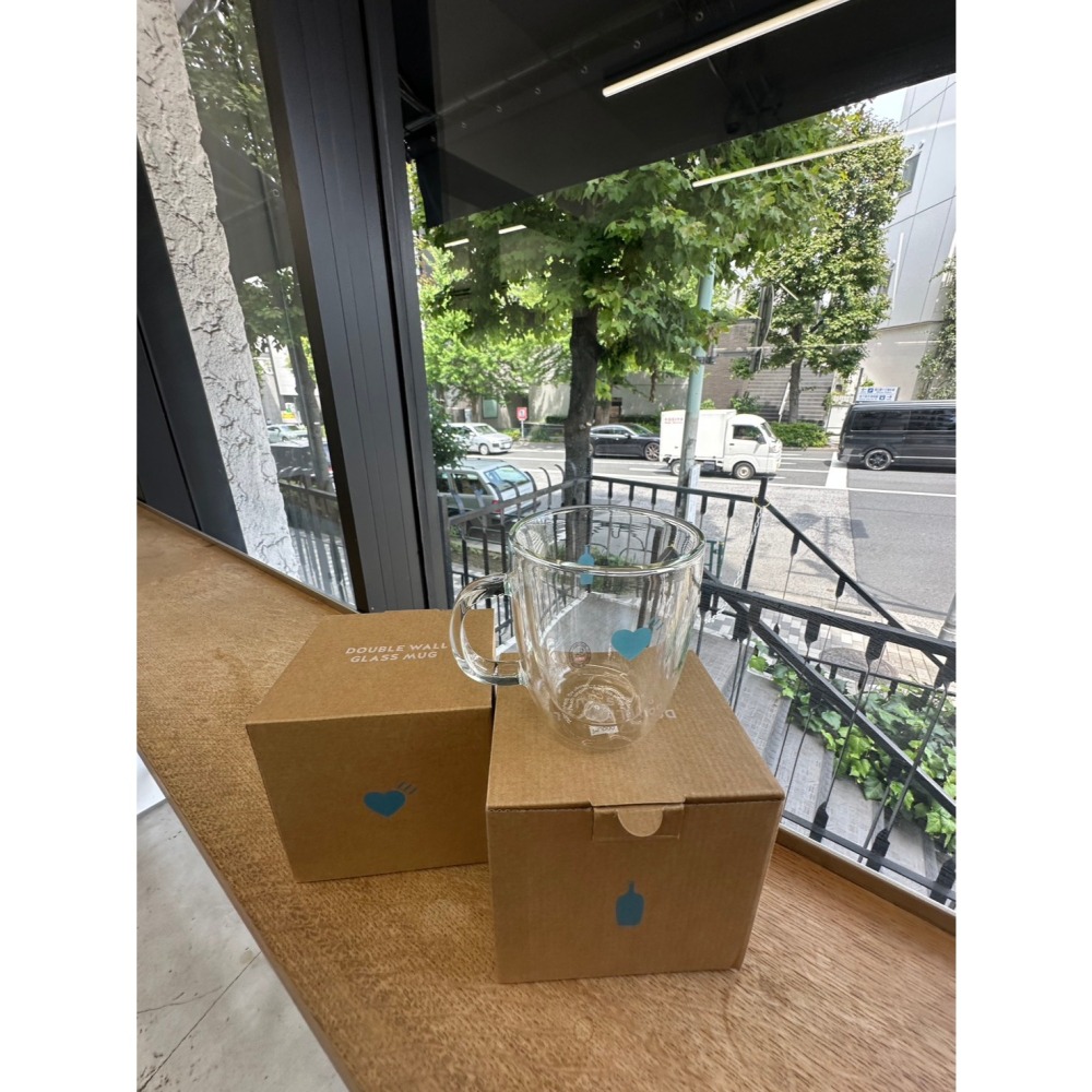 ※風之物※ 現貨/代購 馬克杯  雙層玻璃 正品現貨 BLUE BOTTLE X HUMAN MADE (藍瓶) 聯名-細節圖2
