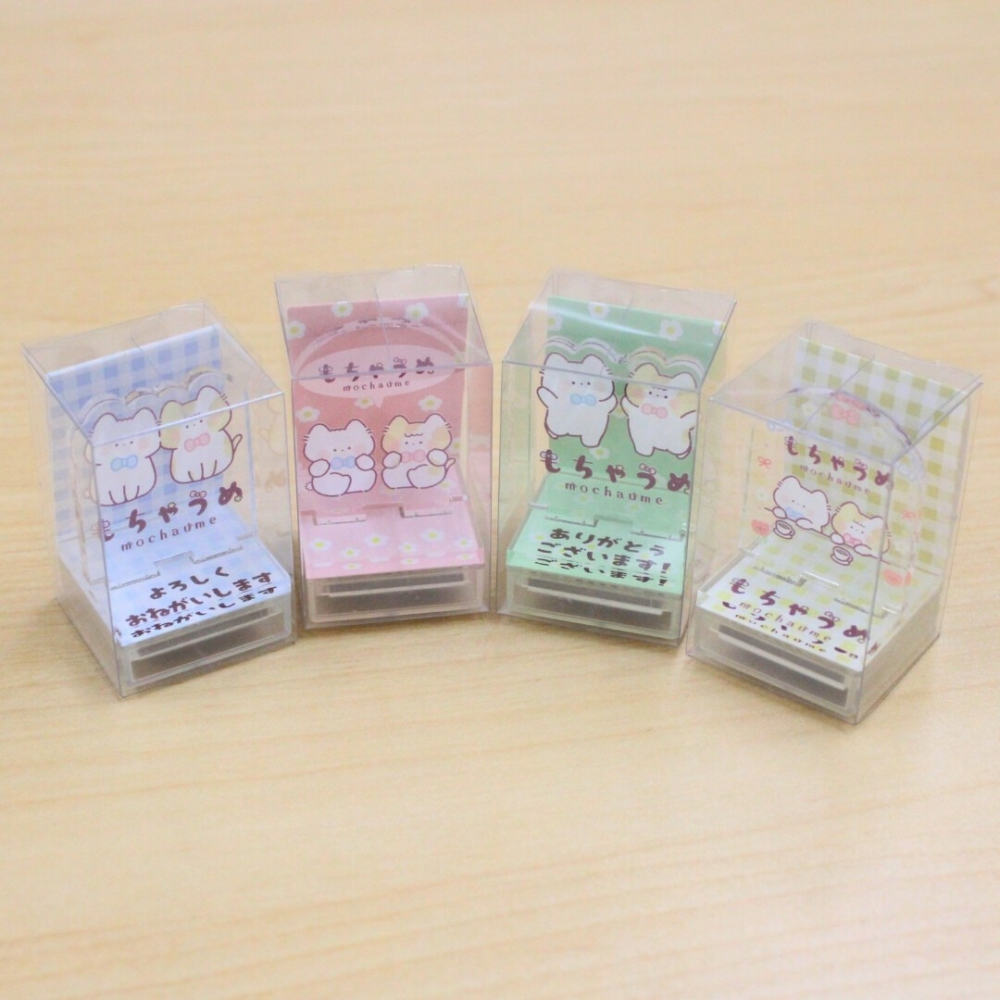 ※風之物※  插畫家ぬここ もちゃうめ 壓克力自帶墨印章 文具女子博 日本可愛手帳文具 貓控必收藏 貓咪文具 療育可愛-細節圖3