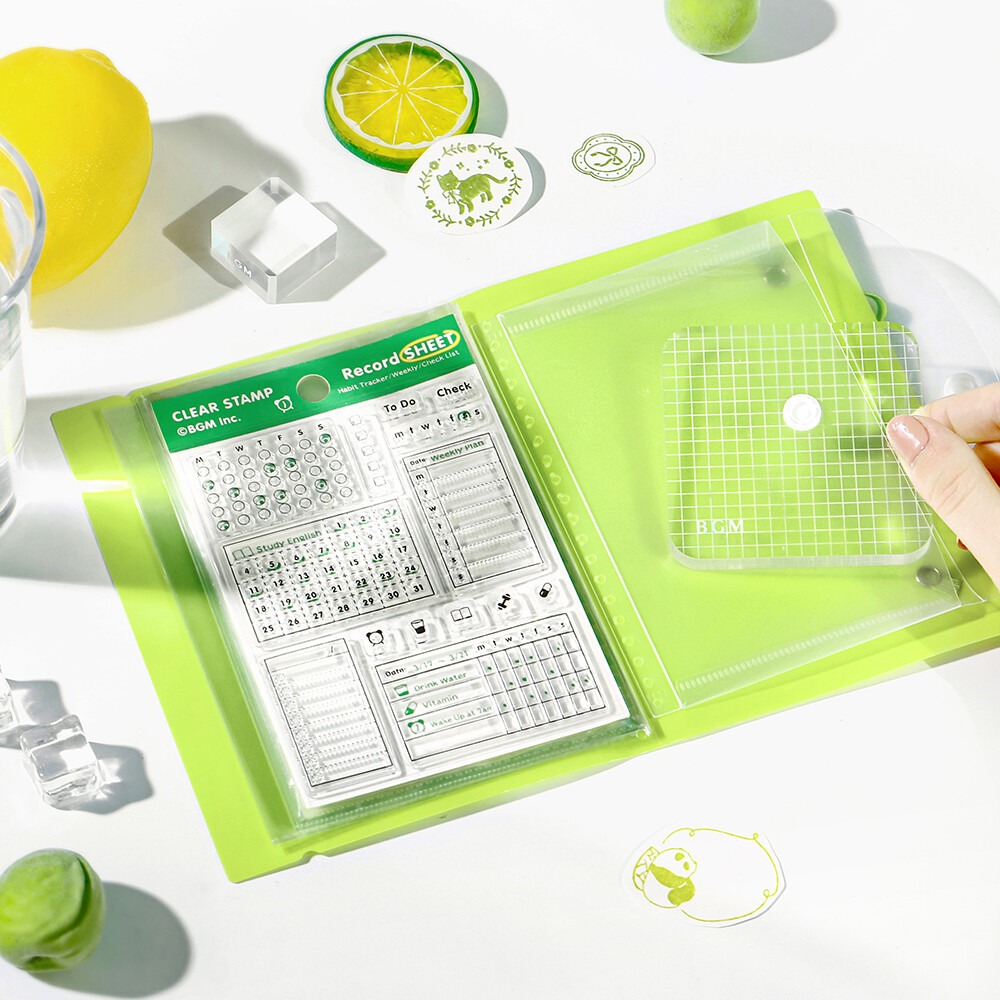 ※風之物※   [BGM] 水晶印章收納本 收納冊 印章收納本 水文具整理 文件夾 (不含文具)-細節圖5