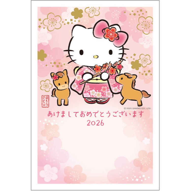 ※風之物※ 2026馬年親飛日本 新年賀卡 凱蒂貓 多拉A夢  MOOMIN 迪士尼 多張享折扣 (單張售)-規格圖6