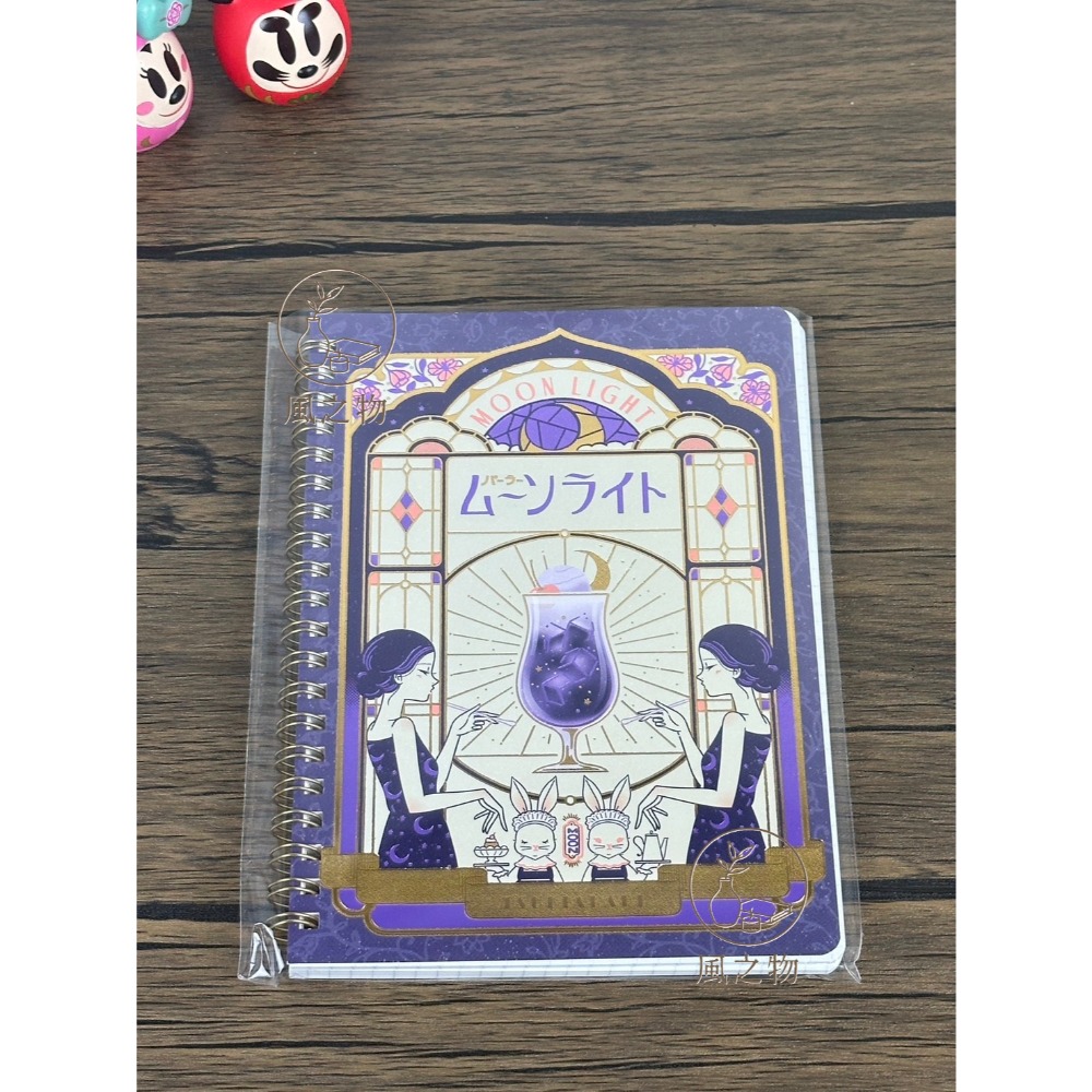 ※風之物※ ROKKAKU x OB1 燙金 B6線圈筆記本 金箔 レトロ郵便 月光喫茶店 パーラームーンライト 昭和-規格圖5