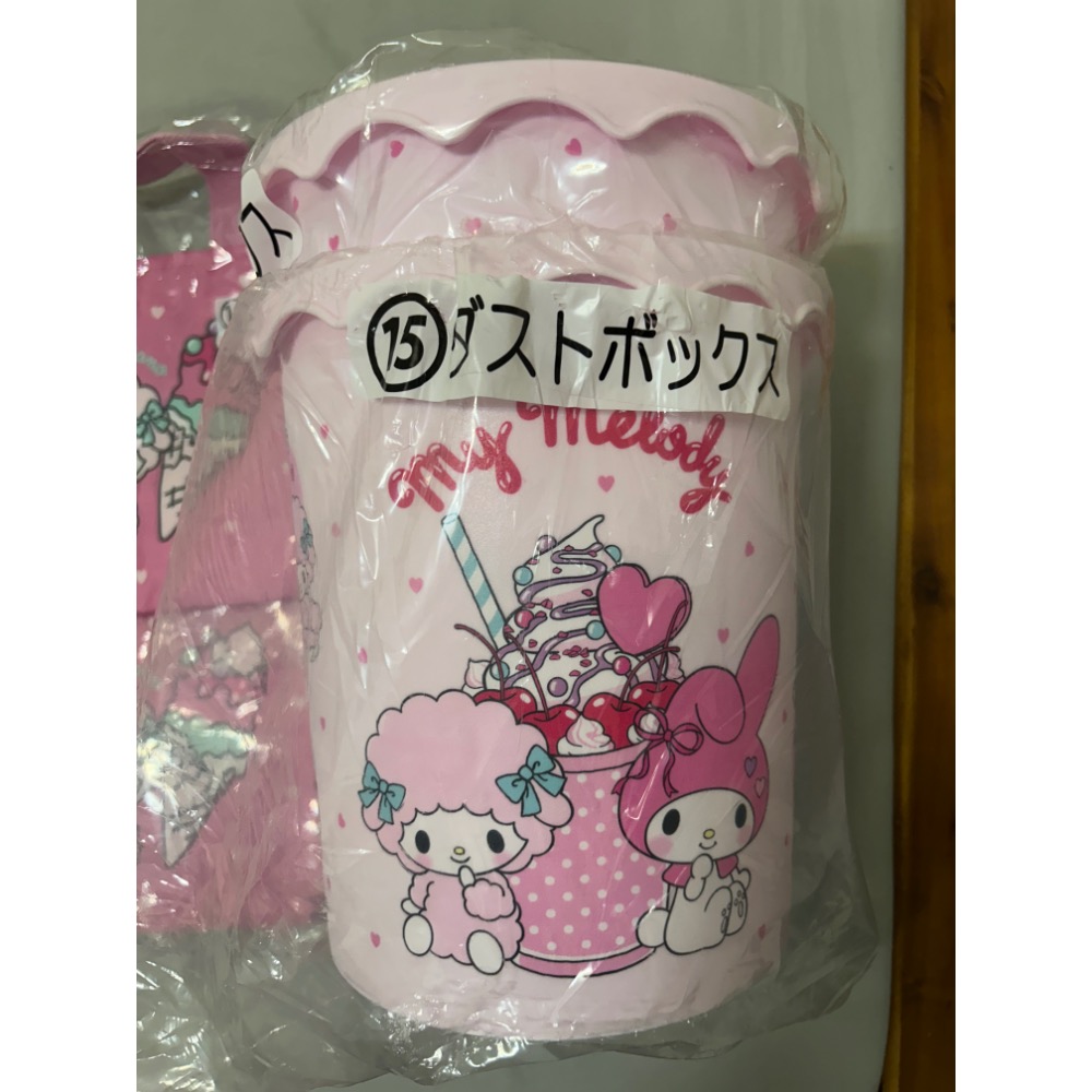 三麗鷗 一番賞 美樂蒂 & 彼安諾 15賞 粉紅造型垃圾桶-細節圖2