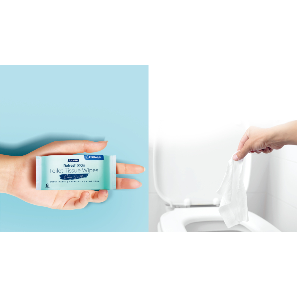 Alcosm/Alcean濕式衛生紙(迷你包)8抽/8包/袋-細節圖6