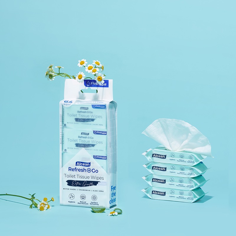 Alcosm/Alcean濕式衛生紙(迷你包)8抽/8包/袋-細節圖7