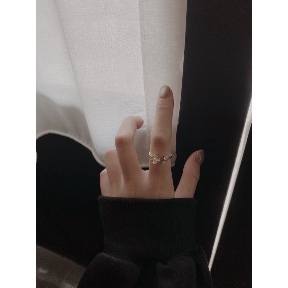 𝟐𝟓𝟒𝟐𝟕𝒂𝒄𝒄 ꕤ︎︎·͜·-花開半夏小花花開口 可調節戒指💐-細節圖3